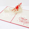 Santa 1-3d card-handmade card-pop up card-Xmas card-Christmas card-laser cut-paper cutting