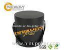 Popular Luxury Packaging Round Flower Paper Box Black Hat Shape