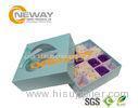 Ivory Board Flower Paper Box With Clear Window / Retail Gift Boxes