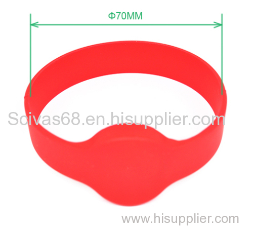 RFID Round silicone wristband