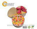 Fashion OEM Round Flower Paper Box Embossing Printing With Lids