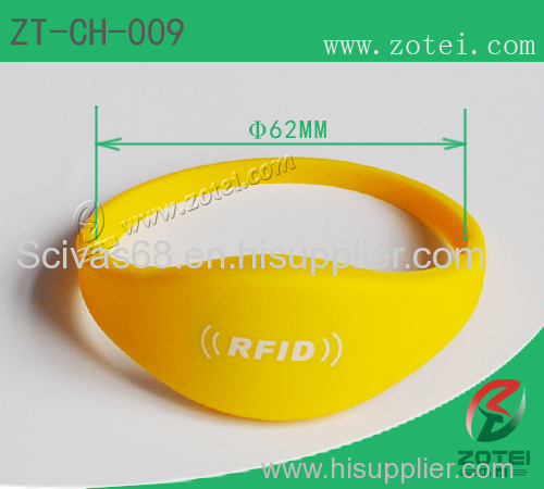 Oblate RFID Silicone Wristband