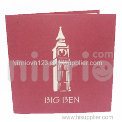 Big Ben 3d pop-up card
