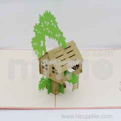 Tree house 3d pop-up card