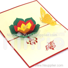 Butterfly & flower 3d pop-up card