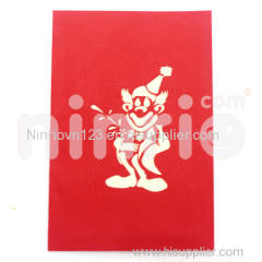 Clown happy birthday 3d pop-up card