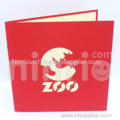 Zoo 3d pop-up card