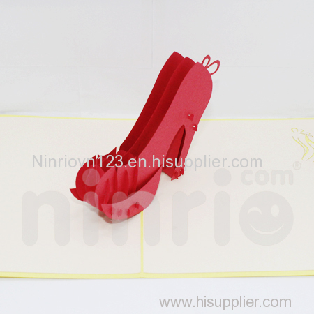 High heel 3d pop-up card