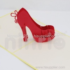 High heel 3d pop-up card