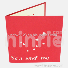 Two heart 3d pop-up card