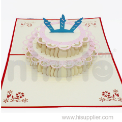 Birthday cake 3d pop-up card