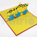 Minion 3d pop-up card