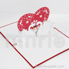 Swan couple 3d pop-up card