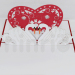 Swan couple 3d pop-up card