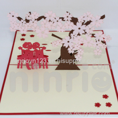 Wedding cherry 3d pop-up card