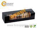 Custom Food Macaron Packaging Boxes Black Kraft Paepr / F Flute