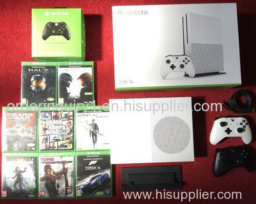 NEW ORIGINAL Xbox One S White + 2TB Hrad drives + 8 games + 2 pads Original