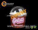 LOGO Printed Ice Cream Cups With Lids Spoon / Food Grade Paper