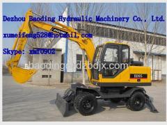 2017 Hot sale small wheel excavator machine in China with competitive price