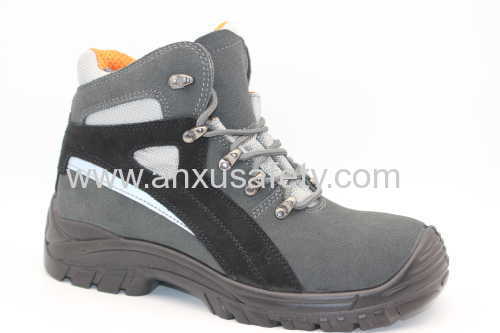 suede leather pu/pu outsoles safety shoes