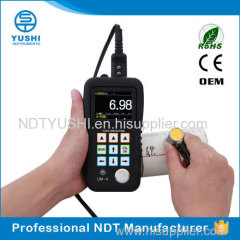 Ultrasonic Thickness Gauge Tester Meter Snapshot A-Scan Interchangeable Probe/Tra
