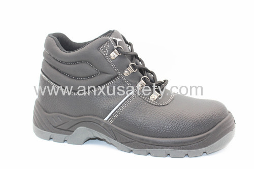 AX05041 black split emboss leather safety boots