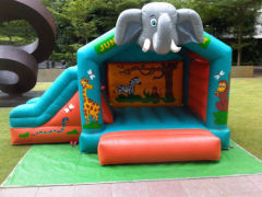 Customized jumper kids inflatable bouncy castle with slide for sale