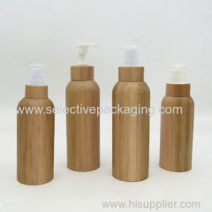 150ml bamboo plastic body lotion bottle