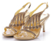 Stiletto heel open toe ladies dress sandals with diamonds