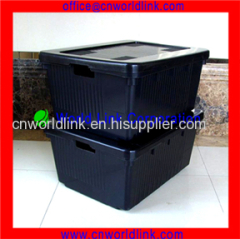 Top Quality With Lid Stackable Moving Plastic Solid Crate