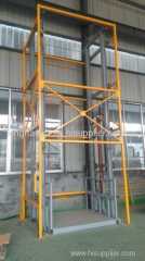 guide rail cargo lift platform