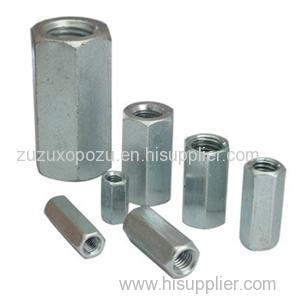 Plated Long Hex Coupling Nuts