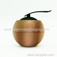 50G BAMBOO APPLE JAR WITH SPOON