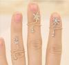 Stylish Classical Top Above Knuckle Starfish Twisted Band Midi Finger Nail Ring