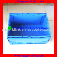 High Quality Plastic Storage With Lid Turnover Solid PP Foldable Crate