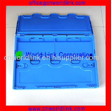 High Quality Plastic Storage With Lid Turnover Solid PP Foldable Crate