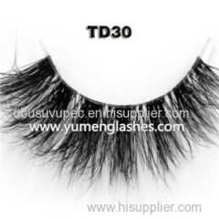 Real Mink Lashes Wholesale Clear Band Mink Fur Lashes TD30