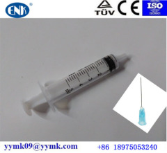 ENK factory disposable syringes with needle CE approved plastic injector 5ml x 23g needle