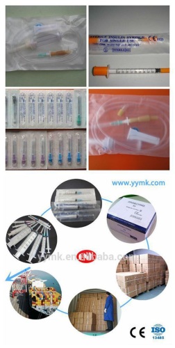 ENK factory disposable syringes with needle CE approved plastic injector 5ml x 23g needle