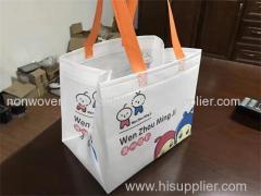 Full automatic non woven box bag making machine with on line handle