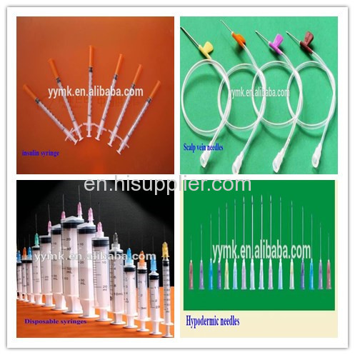 ENK factory disposable syringes with needle CE approved plastic injector 5ml x 23g needle