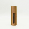 Glass bamboo lotion pump cosmetic bottle