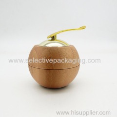 30g bamboo plastic apple jar cream container with spoon