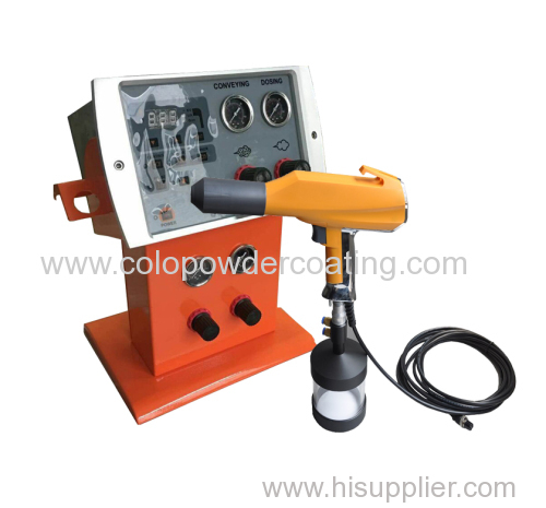 powder spray gun for laboratory testing