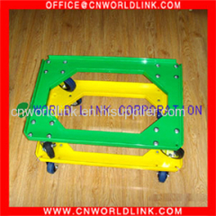 4 Wheels Heavy Duty Plastic Dolly Moving Plastic Pallet Dolly Cart