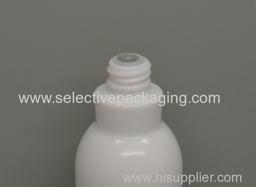 100ml high quality opal glass lotion bottle bamboo lid