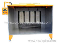 open powder spray booth