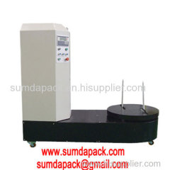 Baggage wrapping machine for airport baggage wrapping