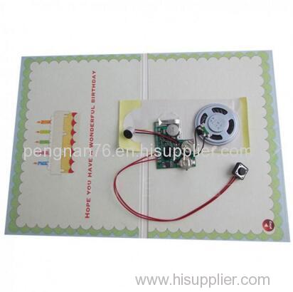 Recordable voice module for greeting card music sound talk chip musical