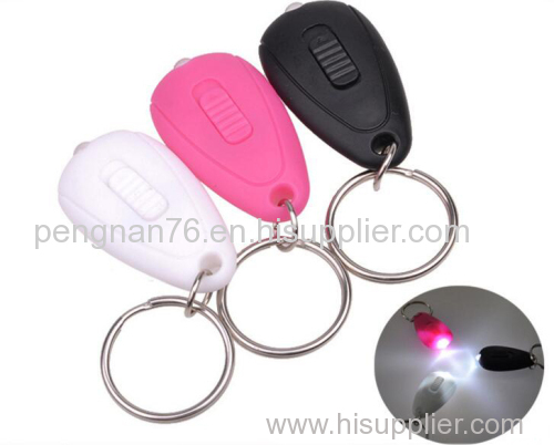 Promotional customized LED light keychain with logo printed